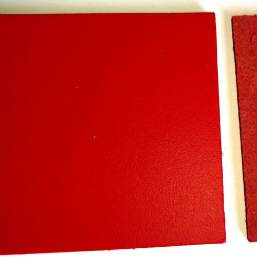 Leather Squares - 60mm x 60mm - Various Colours (Wine Red, 10)